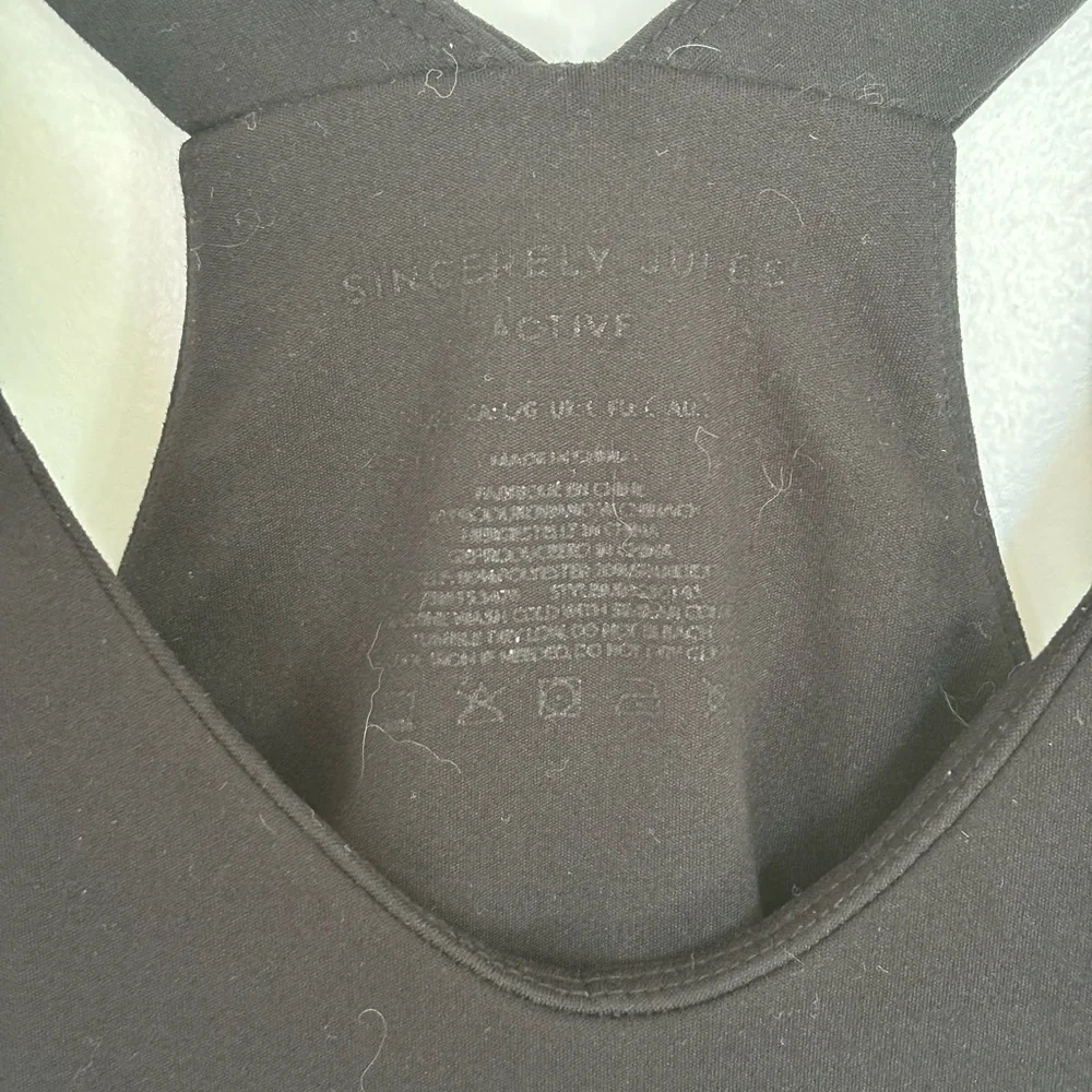 🎉 3/$15 Sincerely Jules Active Black Racerback Tank L - Picture 3 of 8